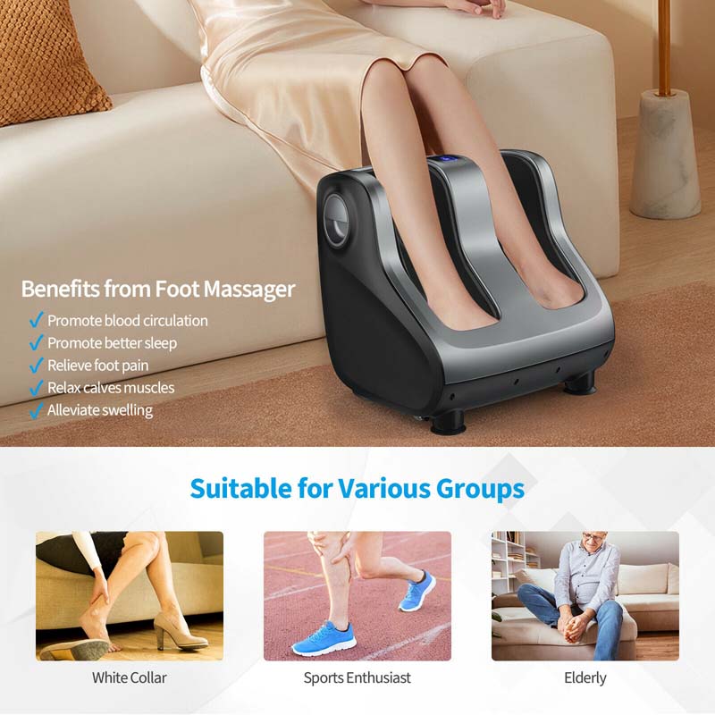Foot Amp Calf Massager With Heat Amp Remote Shiatsu Kneading Electric Massage Machine With Adjustable Tilt Base Timer Lcd Screen