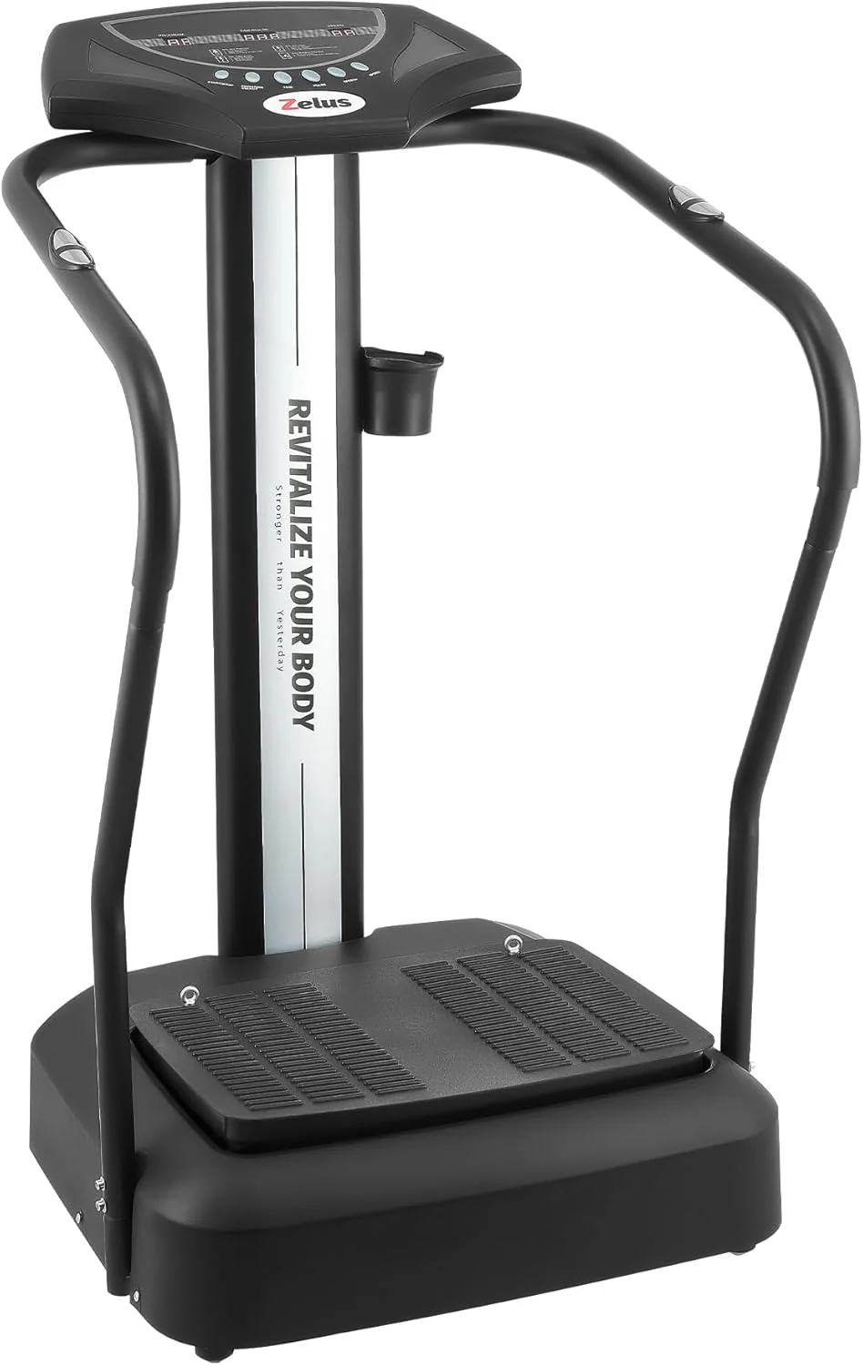 Whole Body Vibration Plate, 500W Vibration Plate Exercise Machine with 99 Levels 3 Preset Modes & 2 Resistance Bands, Training Fitness Vibration Platform Machine for Home Gym with 330lb Capacity