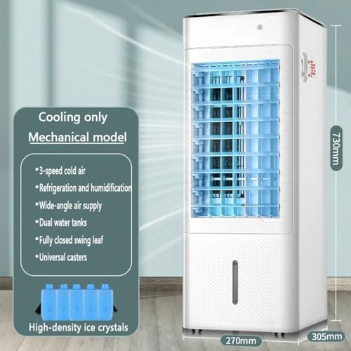 Tragbare Klimaanlage mit Fernbedienung, 3 Geschwindigkeiten & Timer, Verdunstungskühler für Schlafzimmer, 7L Tank, leiser Betrieb, energiesparende Inneneinheit