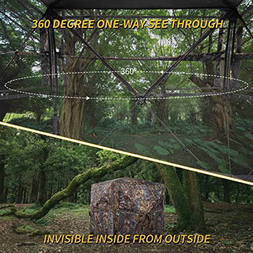 FUNHORUN Tenda da caccia a 360 gradi per caccia al cervo, tenda mimetica pop up per 2/3 persone, per cervi e tacchini, portatile, con borsa per il trasporto : Amazon.it: Sport e tempo libero