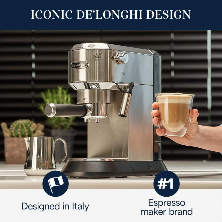 De’Longhi Dedica Espresso Machine with Manual Milk Frother