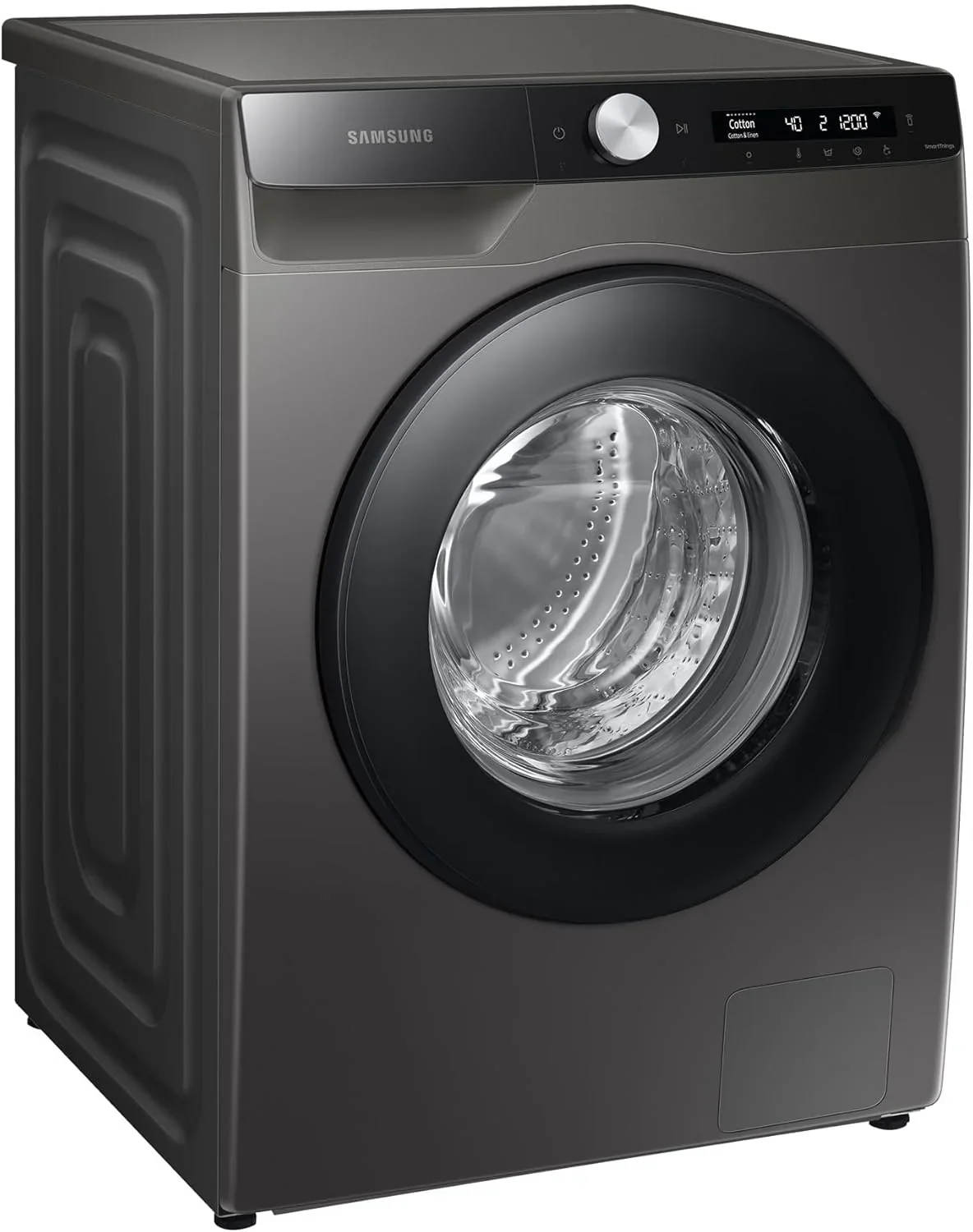 Samsung Waschmaschine, 8 kg, 1400 U/min, Ecobubble, Automatische Waschmittel- und Weichsp��lerdosierung, Inox/Schwarz, WW80T534AAXAS2