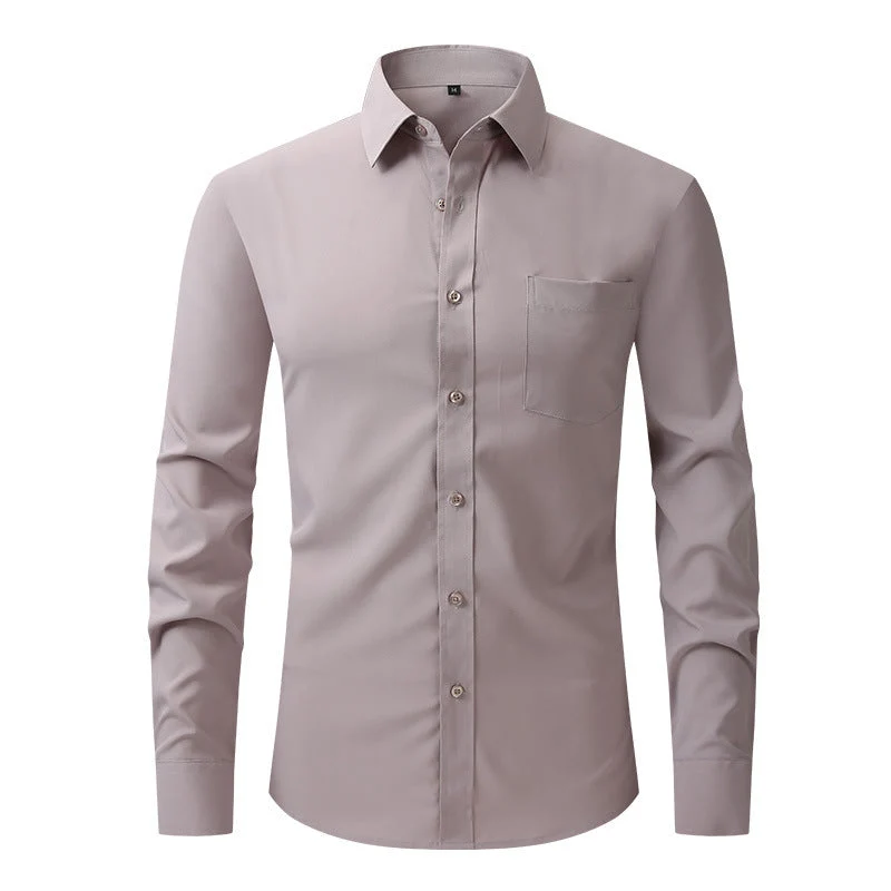 Sommerhemd Leichtes Langarm Modern Fit Herren Hellblau