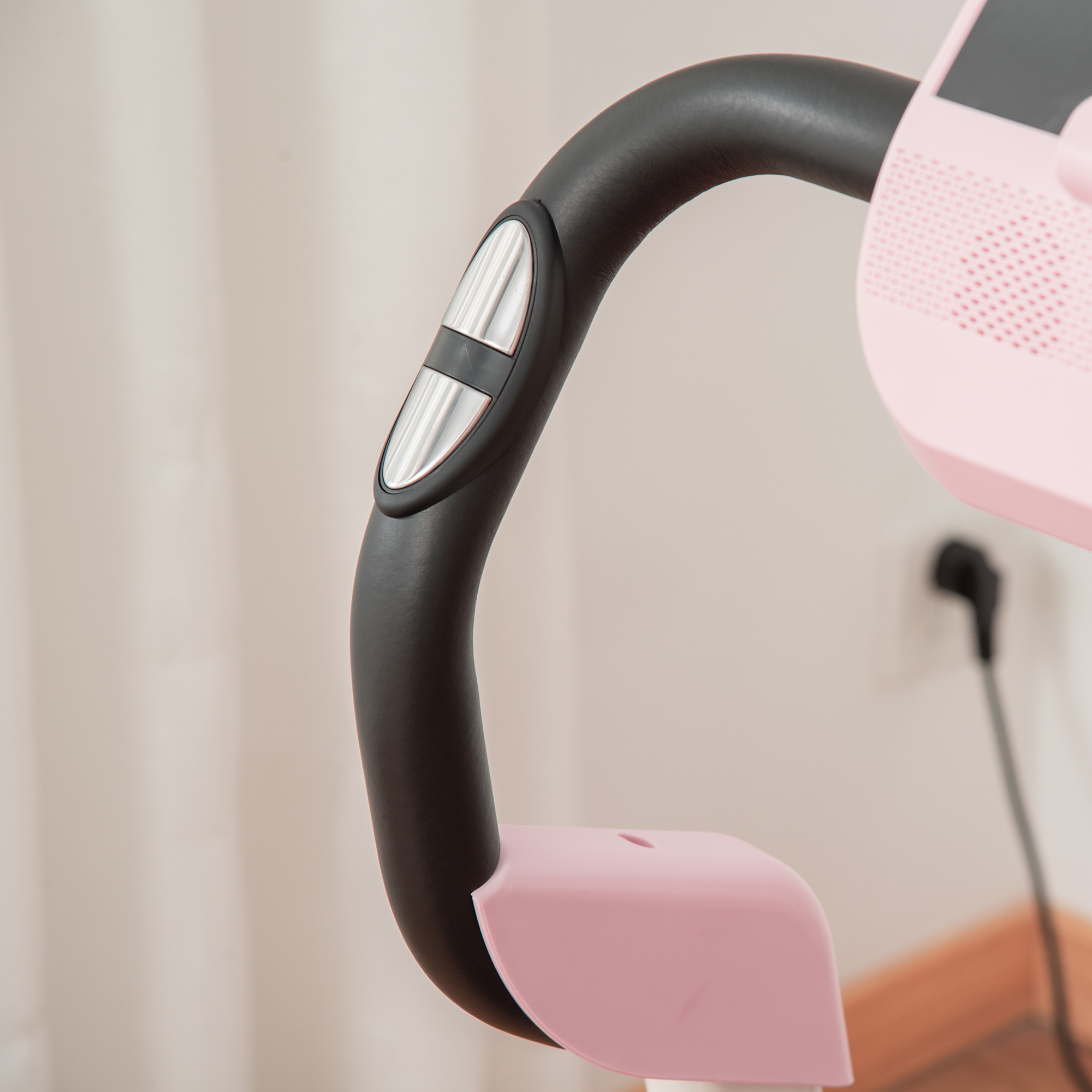 loopband opvouwbaar elektrisch 400 W 1-12 km/u 1.5HP mobiele telefoon houder roze
