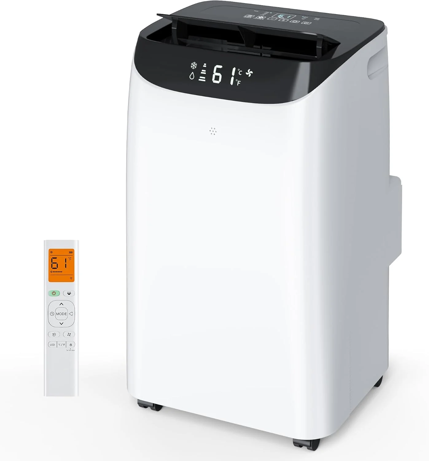 14000 BTU Portable Air Conditioners with Remote Control. 3-in-1 Free Standing Cooling AC Unit with Fan & Dehumidifier. Cools Room up to 700 sq.ft. Smart/Sleep Mode.3 Speed.Auto Swing.24H Timer