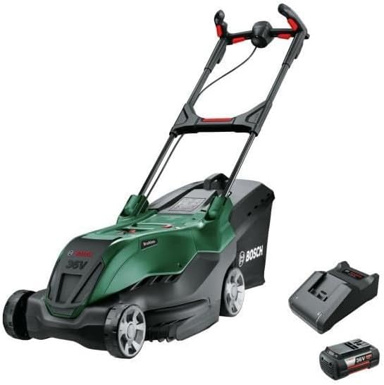 Bosch leistungsstarker Akku-Rasenmäher AdvancedRotak 36V-44-750 (zum Rasenmähen, 36-Volt-System, Schnittbreite: 44 cm, Set, mit 1x 4.0 Ah- Akku und Ladegerät)