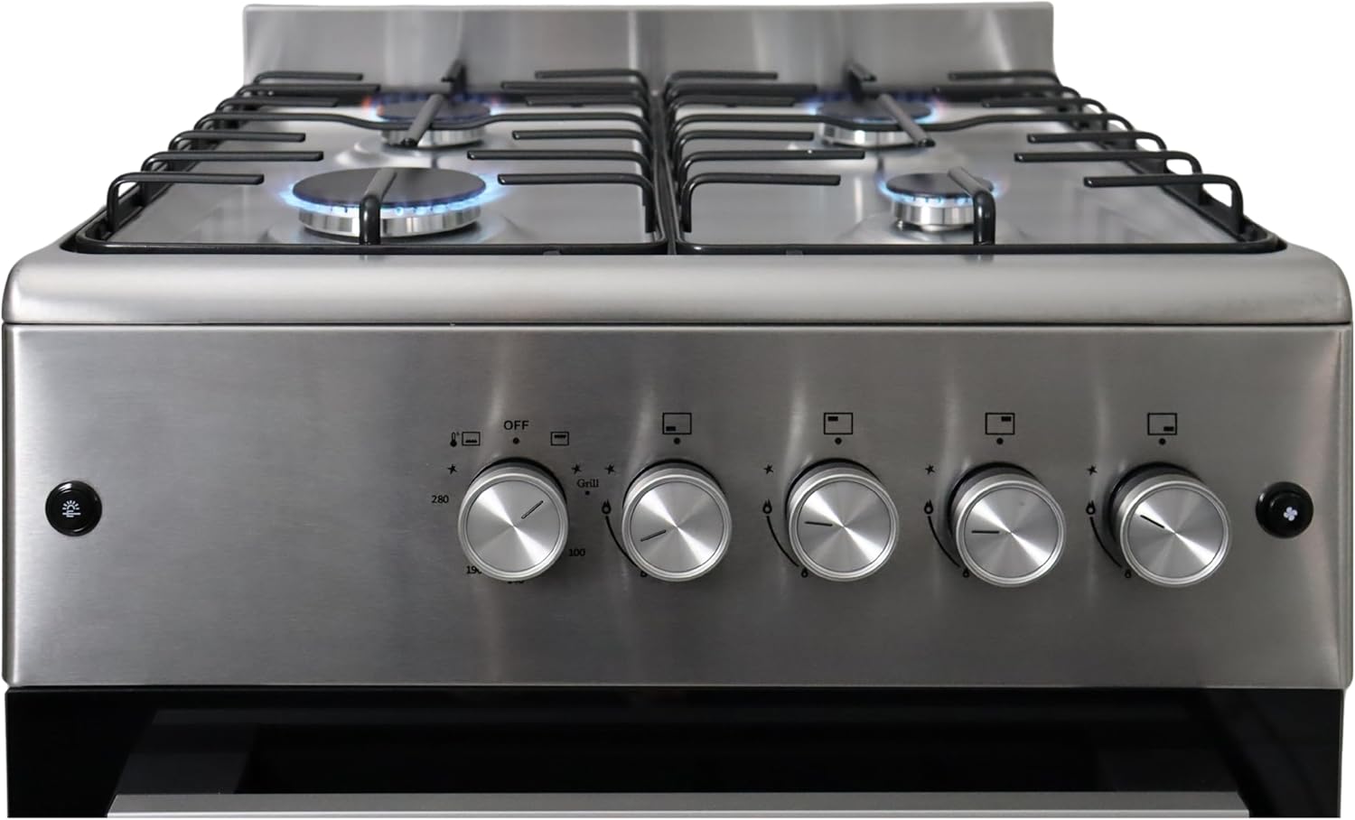 Gasline Gasherd SHGG6060FGIX Edehlstahl 60cm Gasbackofen mit Thermostat und Umluft