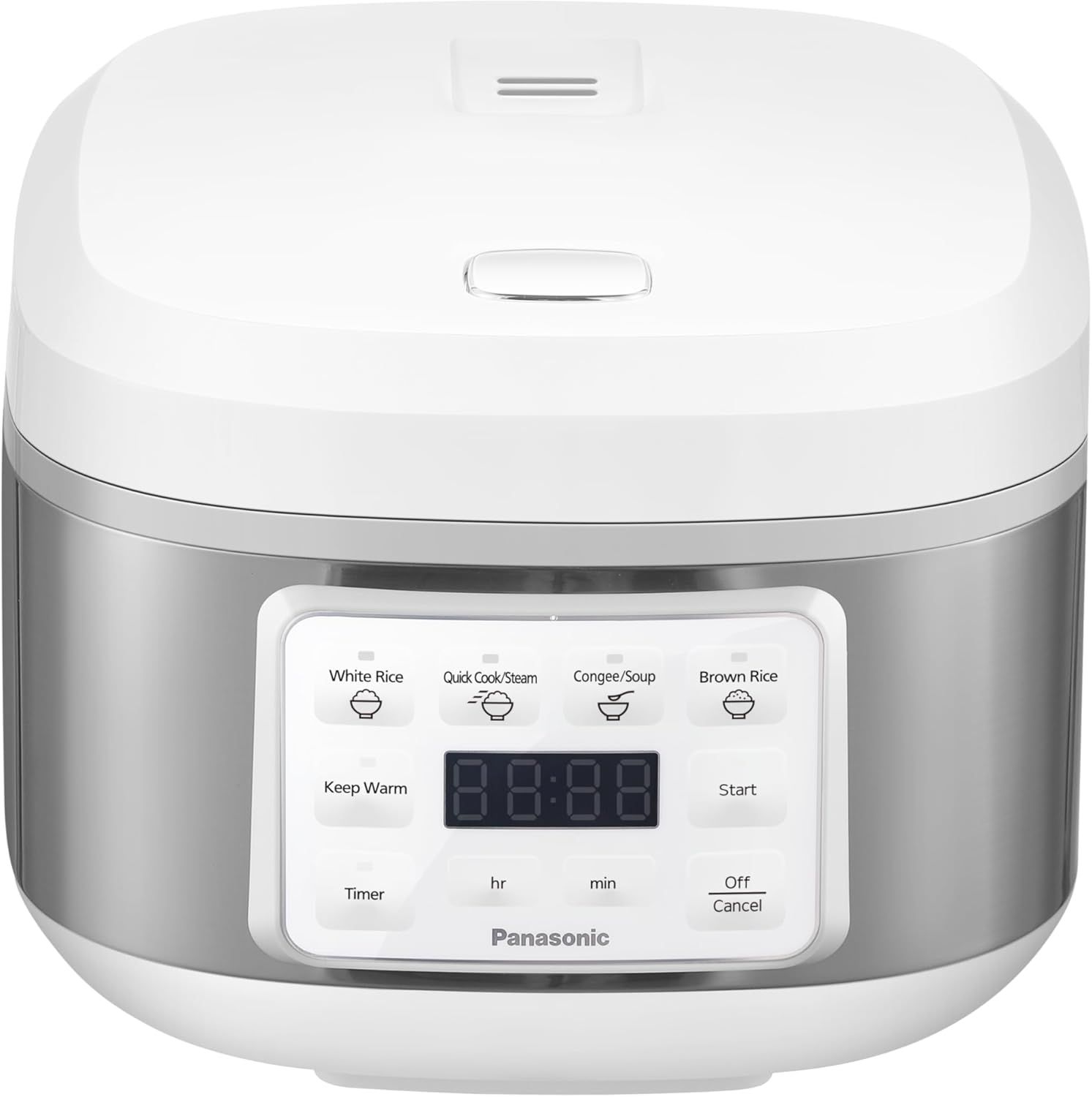 Panasonic 8 Cup Rice Cooker with LED Touch Control and Accessories, White