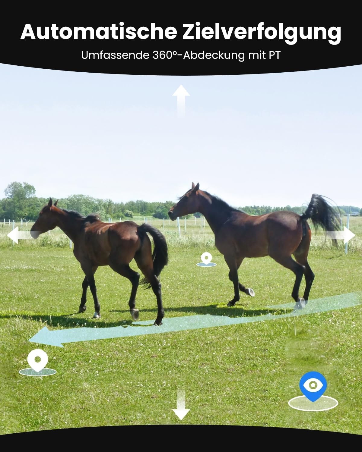Reolink 4K 4G LTE Überwachungskamera mit SIM-Karte, Dual-Objektiv, Auto-Tracking, Wildkamera Solar Akku Ohne WLAN, 6X Hybrid-Zoom, No-Glow IR, IP65 für Wildtiere, TrackMix LTE Trail + Solarpanel