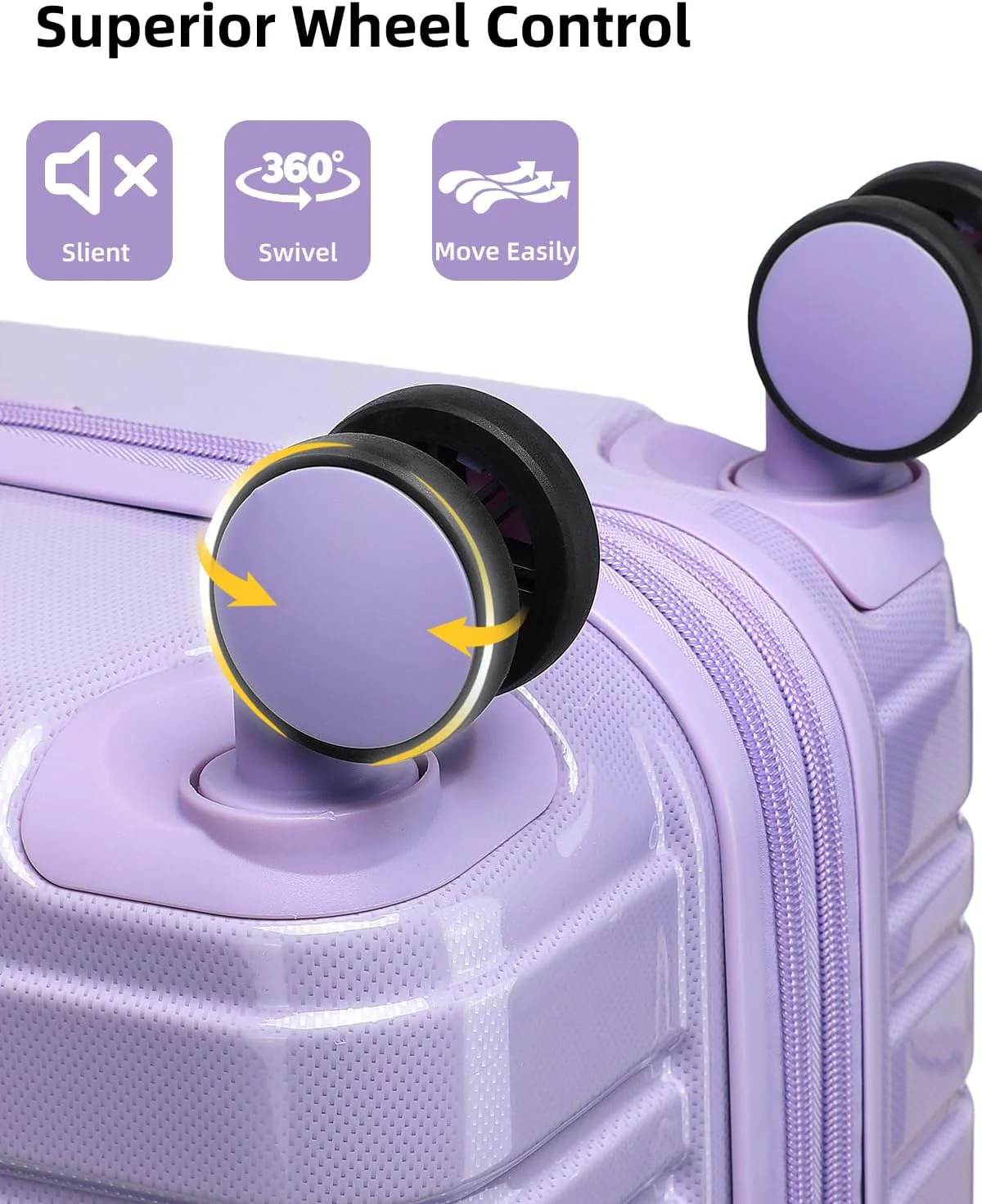 6-piece luggage set, expandable hardshell suitcase set with spinner wheels, lightweight rolling luggage set