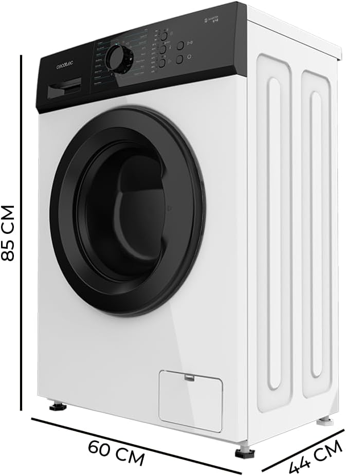 Cecotec Lavadora 6Kg Carga Frontal Bolero DressCode 620 Inverter. 1000RPM, 16 Programas, Bajo Consumo, Motor Inverter Plus, Función Vapor, Pre-Lavado, Programa Rápido 15', Spa Care y Delay Start