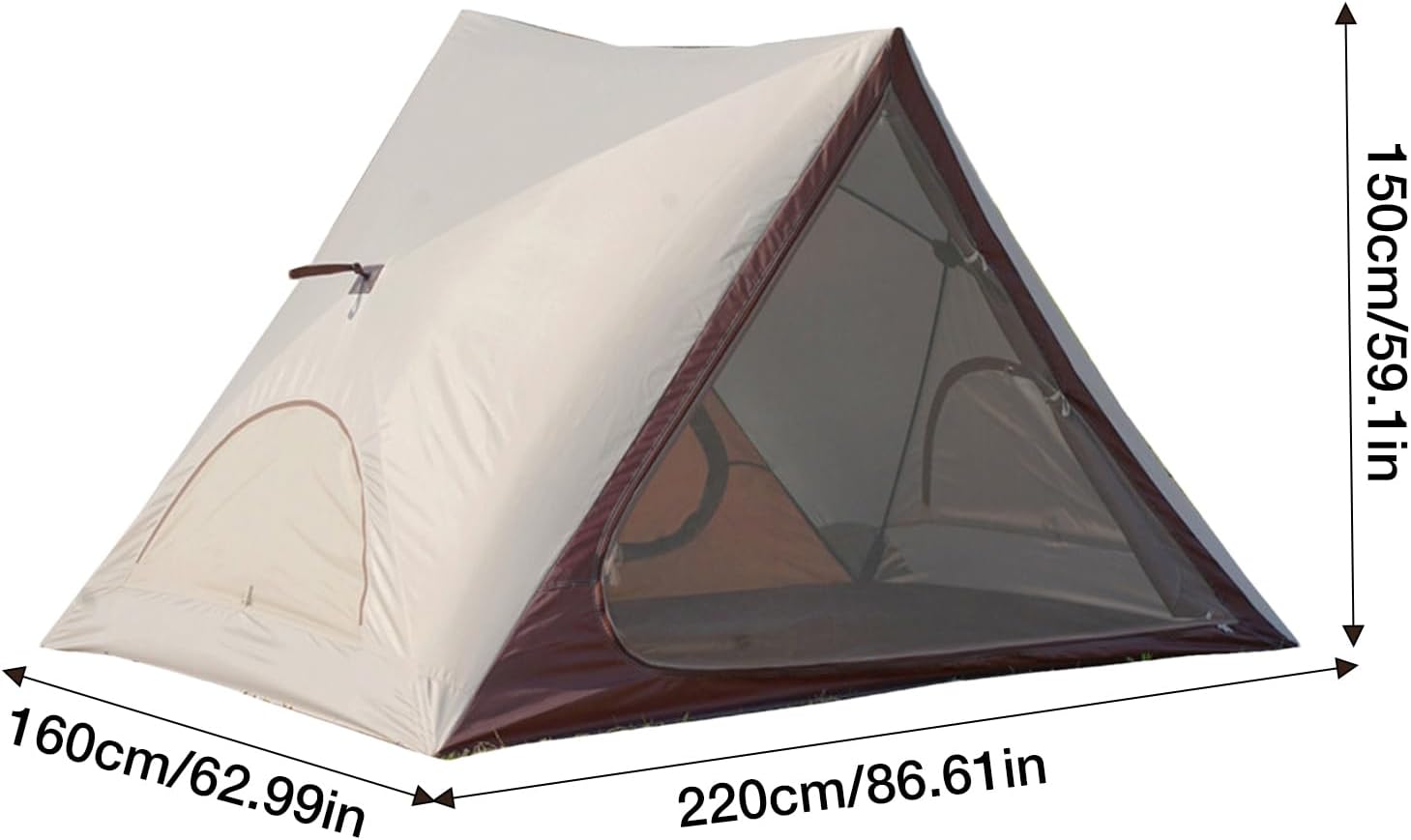 Backpacking Zelt, Auto Open Dreiecks-Sonnenschale, faltbar, Outdoor Shade Canopy, Easy Setup mit Ground Stakes, für Camping, Hiking, Strandtrips, Picnics 86,61 x 62,99 x 59,06 Zoll
