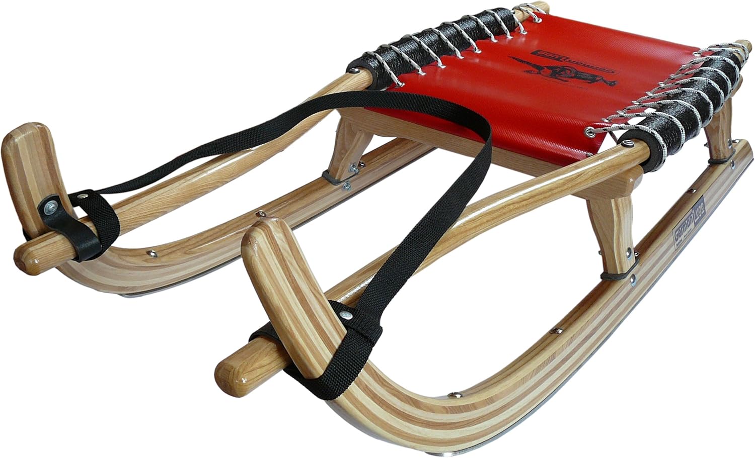 Freizeitrodel 128 cm Doppel-Farbe natur/Rennschiene/Sitz rot