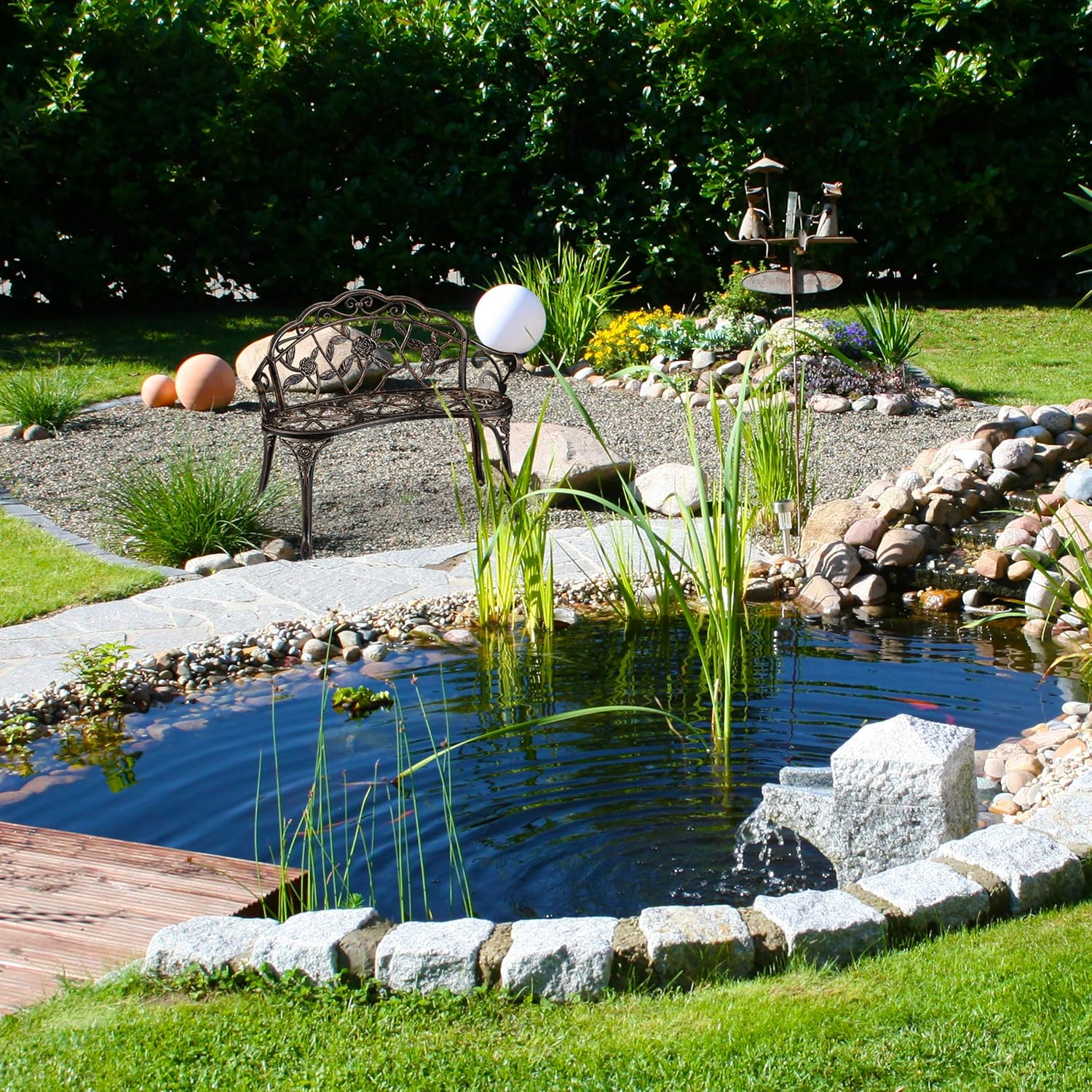 Relaxdays Gartenbank, 2 Sitzer, Rosen, Terrasse, Balkon, Alu & Gusseisen, antike Sitzbank, HBT: 78 x 99 x 52 cm, Bronze