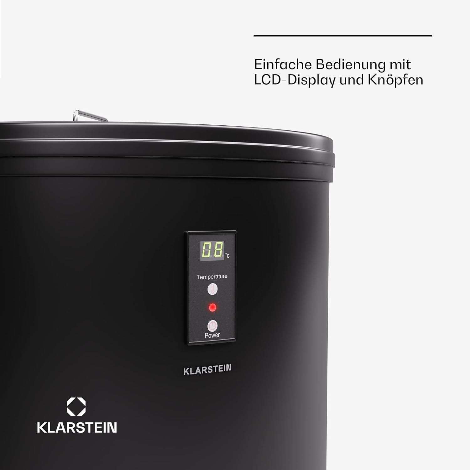 Klarstein Beersafe L Mini-Kühlschrank mit LED Display, Leiser Edelstahl-Kühlschrank, Indoor/Outdoor Getränkekühlschrank, Weinkühlschrank für Getränke, 30L Kühlschrank mit 360° Sicht, 0-16°C