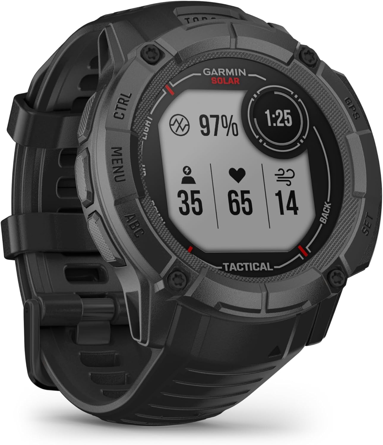 Instinct 2X Solar Tactical – GPS-Smartwatch mit unendlicher Akkulaufzeit im Smartwatch-Modus, über 40 Sport-Apps, Smart Notifications, Pay, Trainingszustand, Fitnessalter, Schlafanalyse UVM