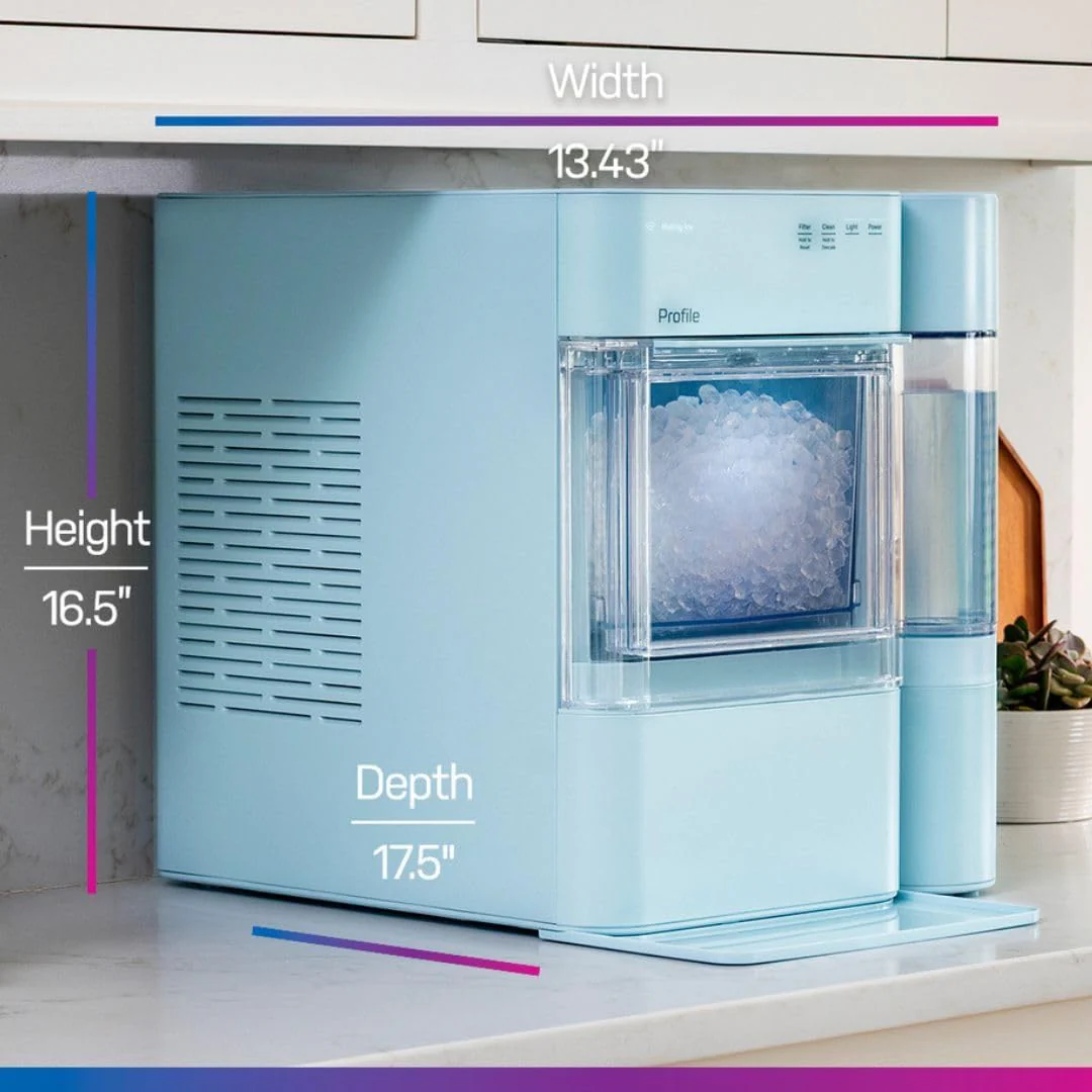 GE Profile Opal 2.0 XL with 1 Gallon Tank, Chewable Crunchable Countertop Nugget Ice Maker, Scoop included, 38 lbs in 24 hours, Pellet Ice Machine with WiFi & Smart Connected, Stainless Steel