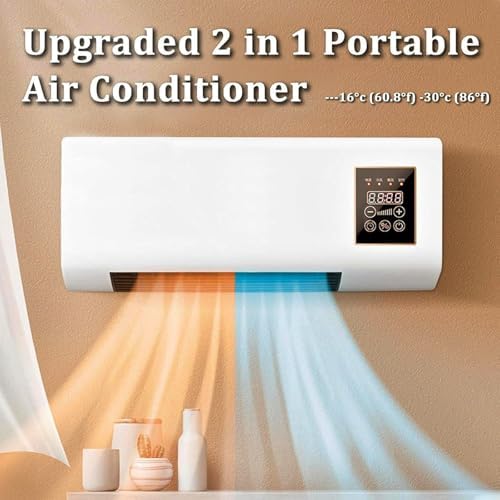 Climafy Mini Split AC Einheit, 2 in 1 Kühle Wärmewand montiert System, super leiser Betrieb mit Remote, energieeffiziente tragbare Klimaanlage für Home Office Schlafzimmer