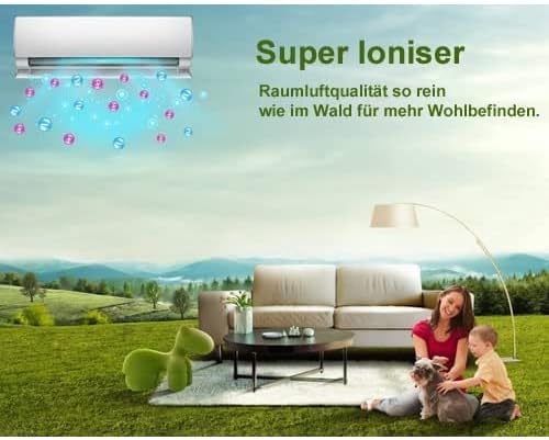 2x 9000 BTU Quick-Connect ECO Smart Inverter 2x 2,6kW MultiSplit Airconditioner Zeer Stil met Zelfreiniging/WiFi/App/Super Ionisator/Follow Me Complete set incl. leidingen & verwarmingsfunctie