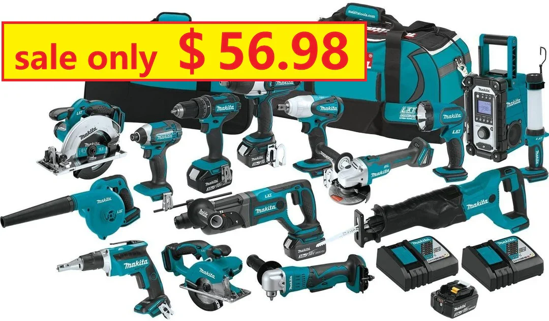 15 Tool Combination Kit With Charger