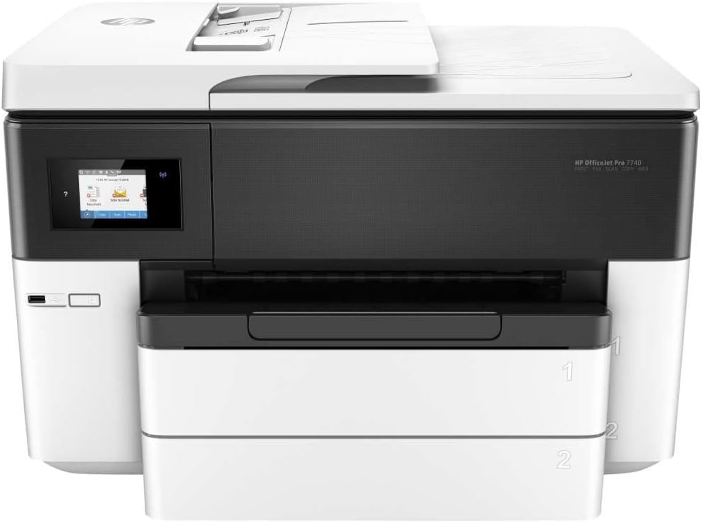 HP OfficeJet Pro 9720e A3-Multifunktionsdrucker, Drucken bis A3, 3 Monate gratis drucken mit HP Instant Ink inklusive, HP+, Drucker, Scanner, Kopierer, Fax, WLAN, LAN, Duplex, Airprint, Grau-Weiß