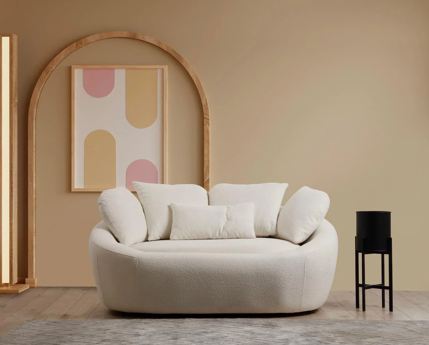 Midye 2er Sofa - Sahne