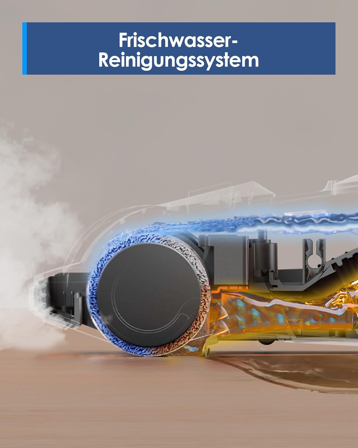 Tineco iFLOOR 5 Steam Nass Trockensauger, 120℃ Hochtemperatur-Dampf, Dampfreiniger mit Kabel, Selbstreinigung Nasssauger, Hartholz bodenreiniger für klebrige Verschmutzungen, Essensreste