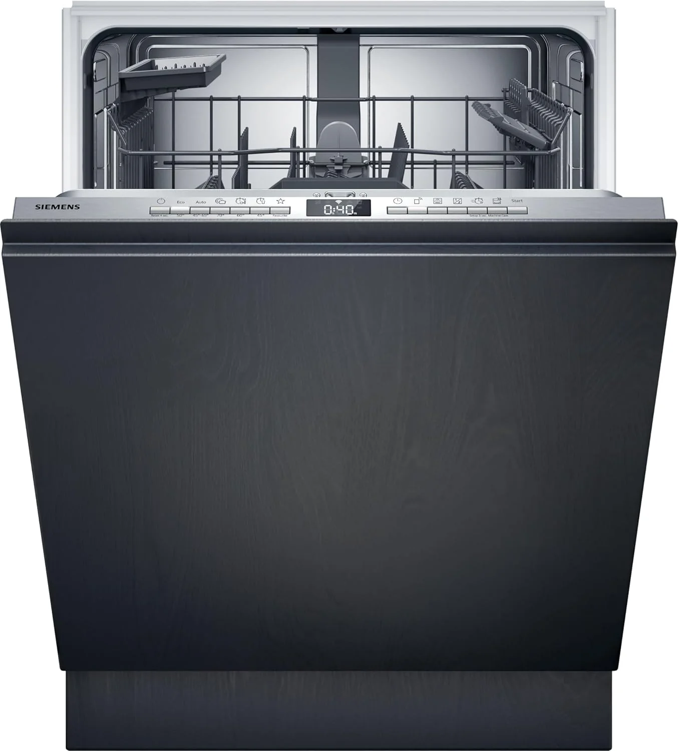 Siemens SN63EX06VE, iQ300 Smarter Geschirrspüler, Vollintegrierte Spülmaschine, 60 cm, Besteckschublade, Extra leise, varioSpeed, Automatische Türöffnung, Dreifach rackMatic, infoLight, intesiveZone