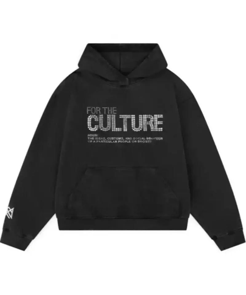 For The Culture Hoodie mit Strass-Details
