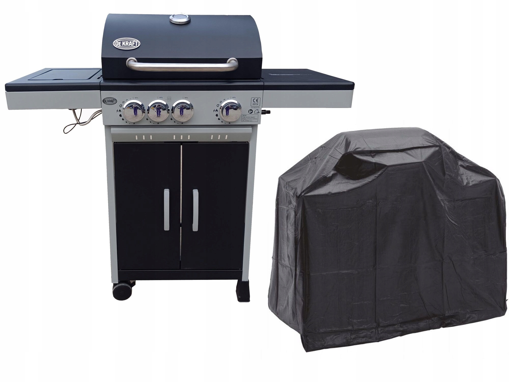 GRILL GAZOWY DE KRAFT 3.1 SZAFKA NA BUTLĘ 11KG RUSZT ŻELIWNY