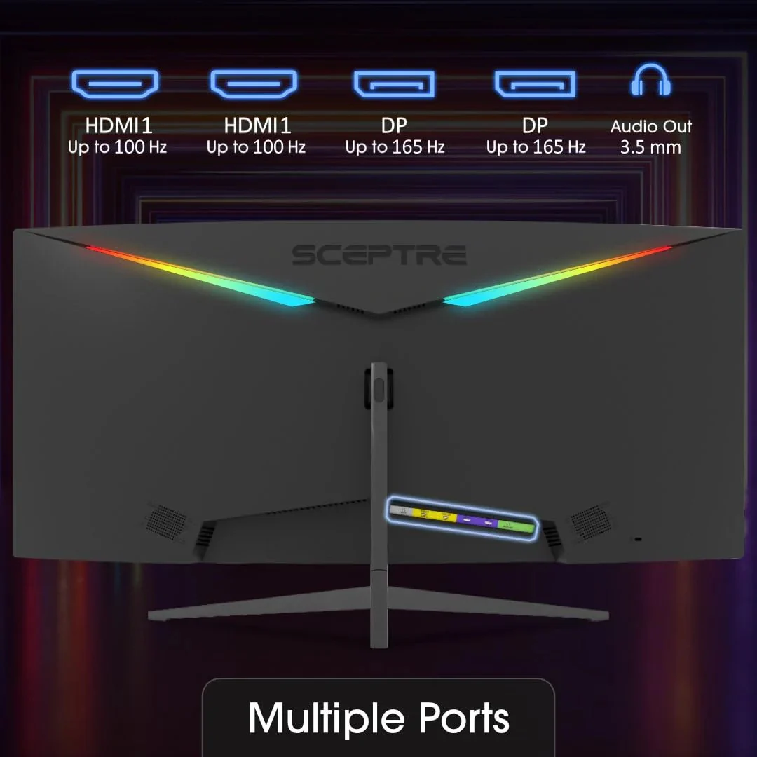 Sceptre 34 Inch 165Hz Curved Ultrawide WQHD Monitor