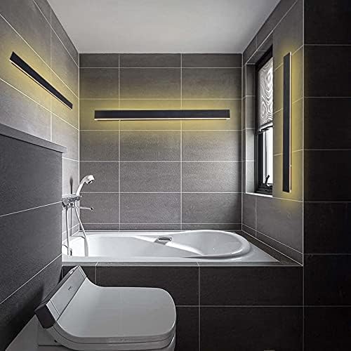 Wandleuchte, LED-Wandleuchten, 120 cm lang, warmweißes Licht, Innenbeleuchtung, schwarz(80cm)