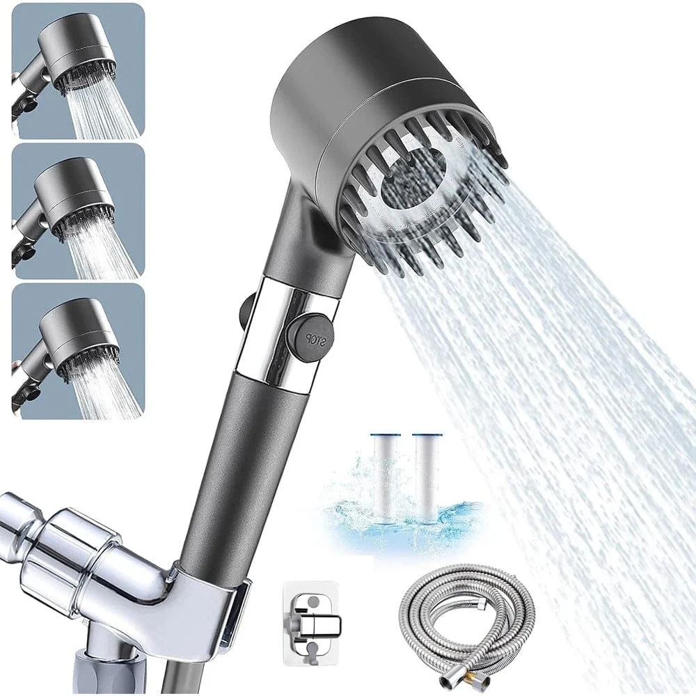 4-Mode Massage Shower Head High Pressure Shower with Built-In Filter