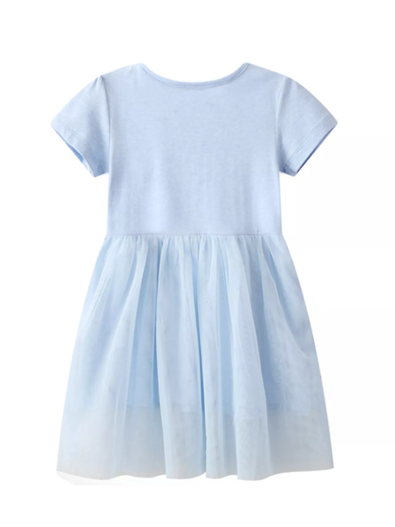 Children's Sequin Round Neck Tulle Dress
