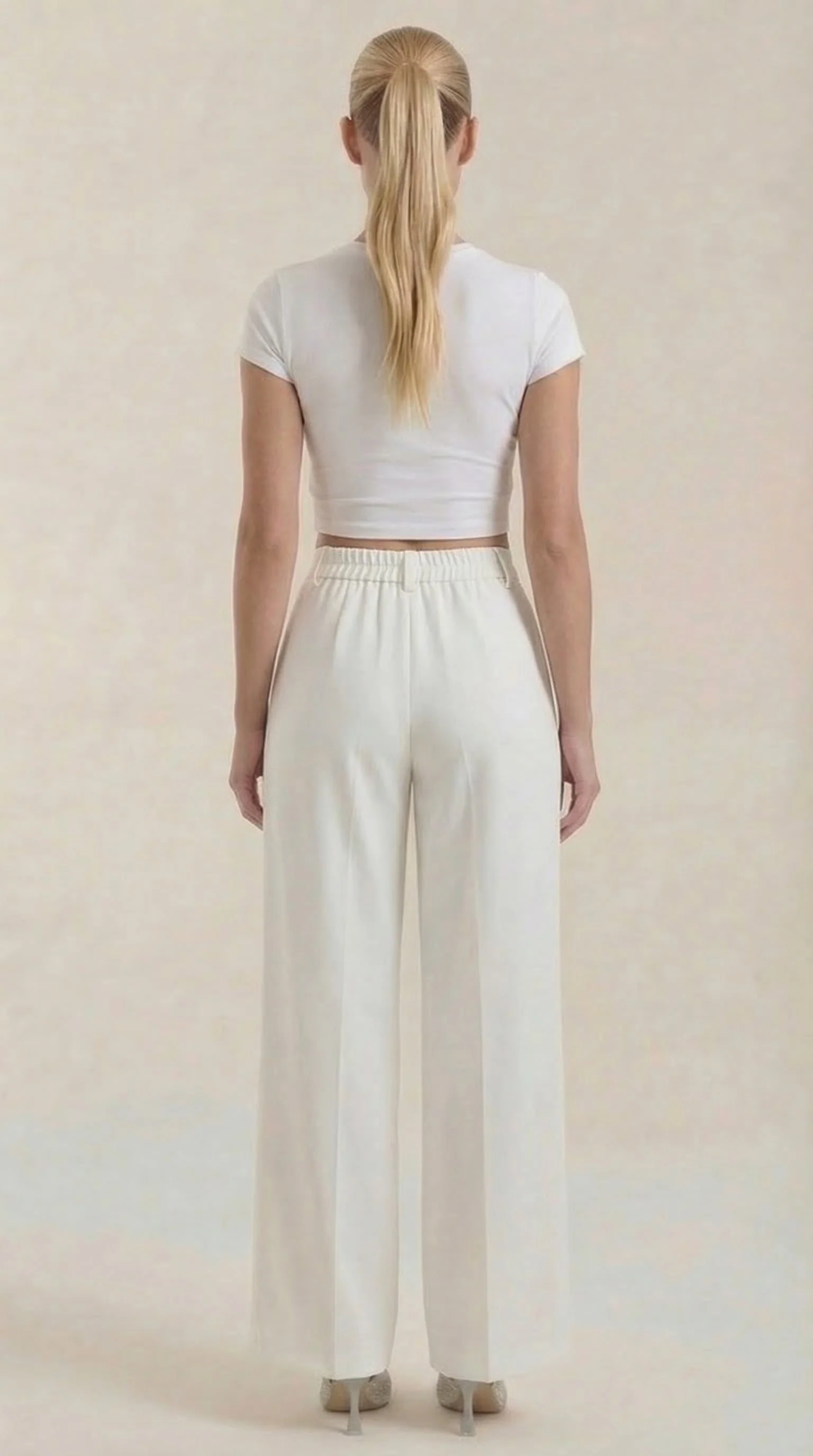 High Waist Stoffhose