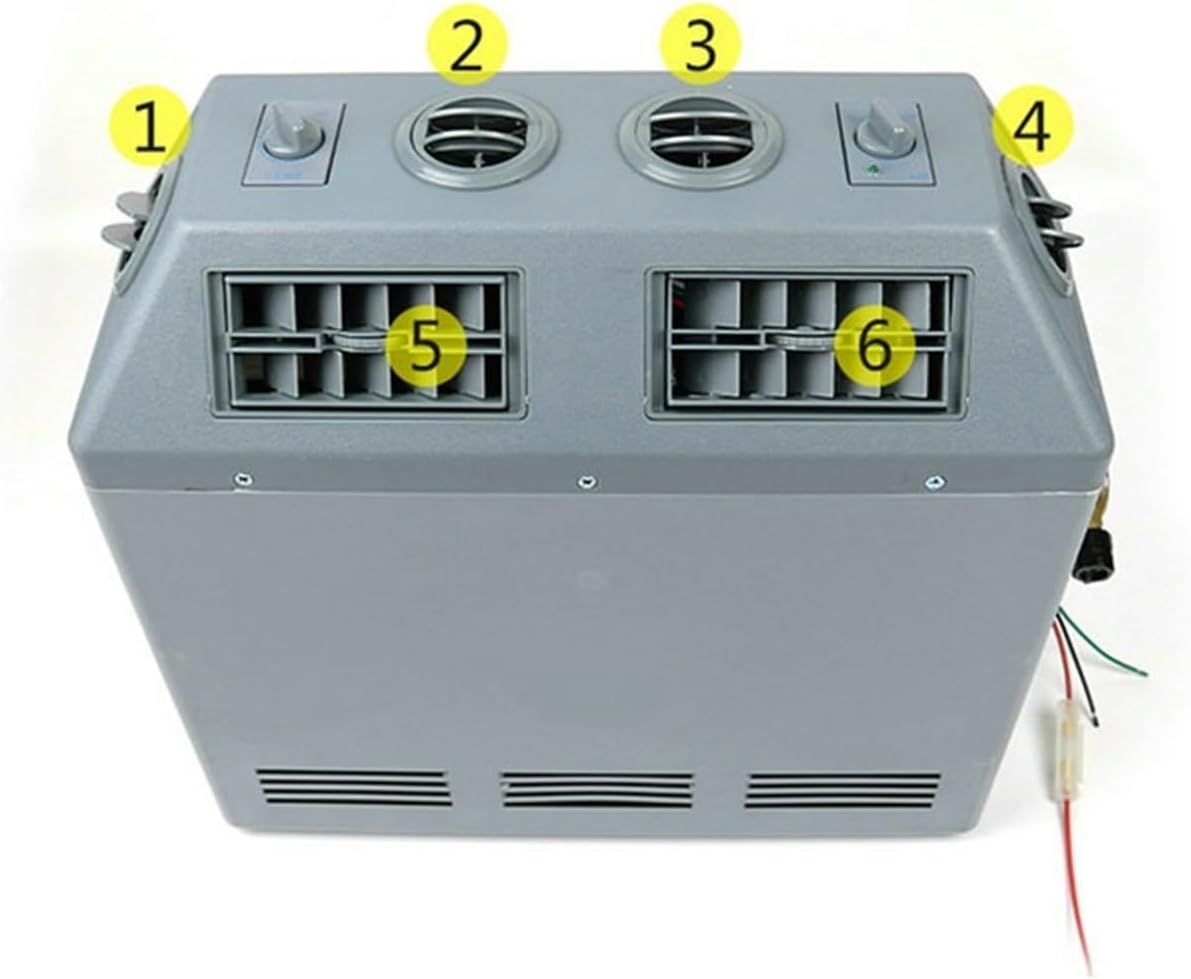 Aire Acondicionado, Conjunto De Evaporador Aire Acondicionado Universal A/C, Unidad 24V Y 12V Para, Camper, Furgoneta, Autobús, Camión, Resistente,Para Caravana, Camionetas,Viento frio(12V)