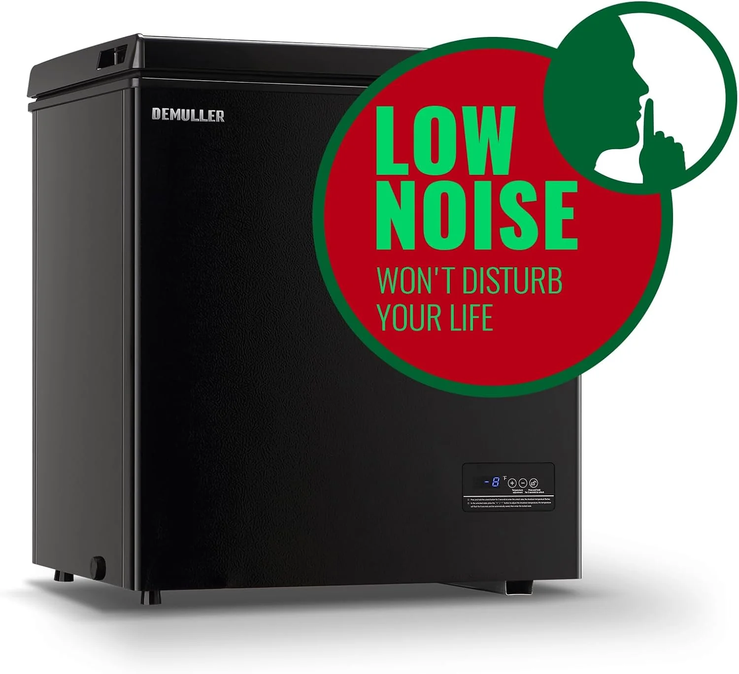 Chest Freezer 5.0Cubic Feet Deep Freezer Freestanding Freezers Removable Stainless Steel Basket