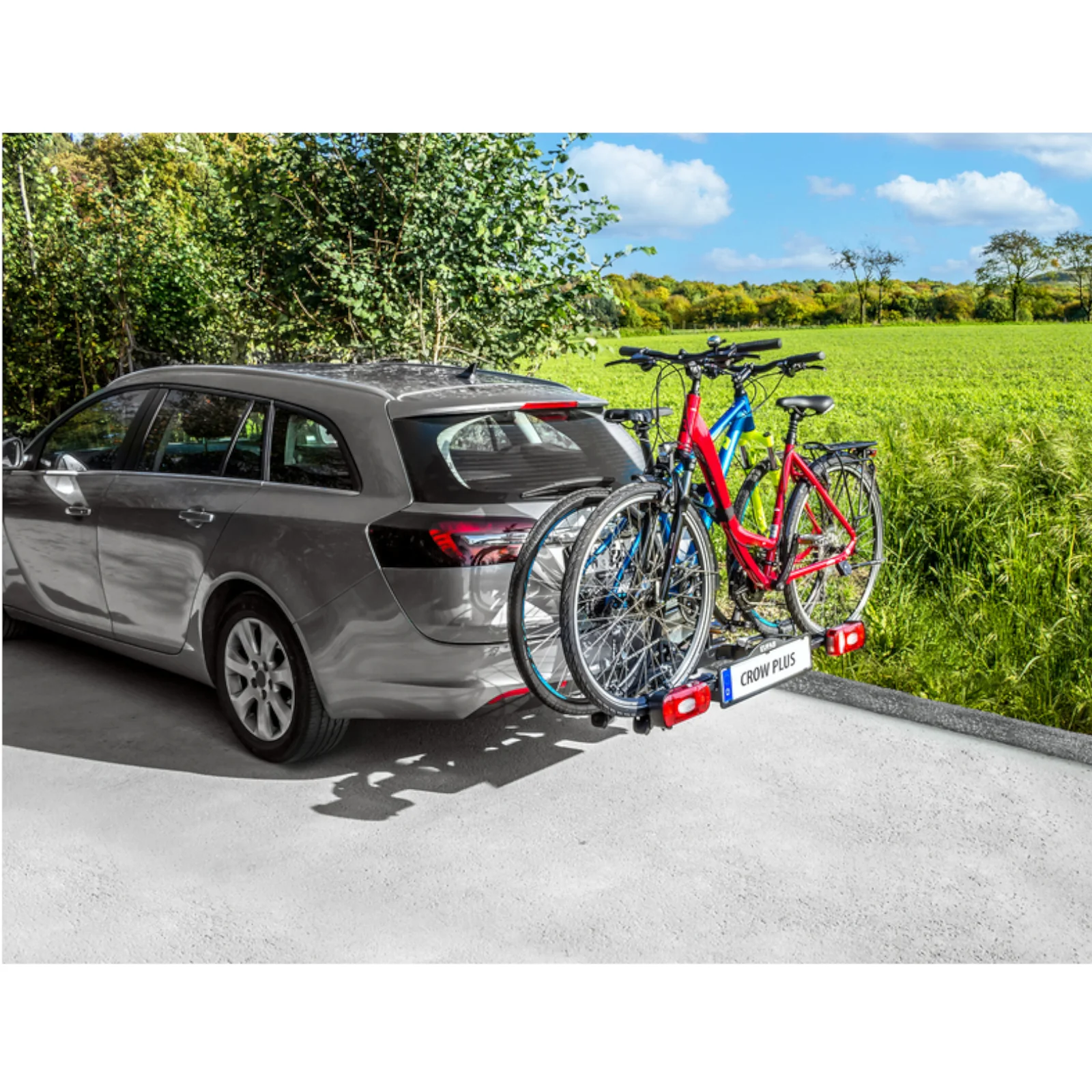 2025 EUFAB Trekhaak Fietsendrager voor 2 Fietsen / E-Bikes tot 50 kg, inklapbaar
