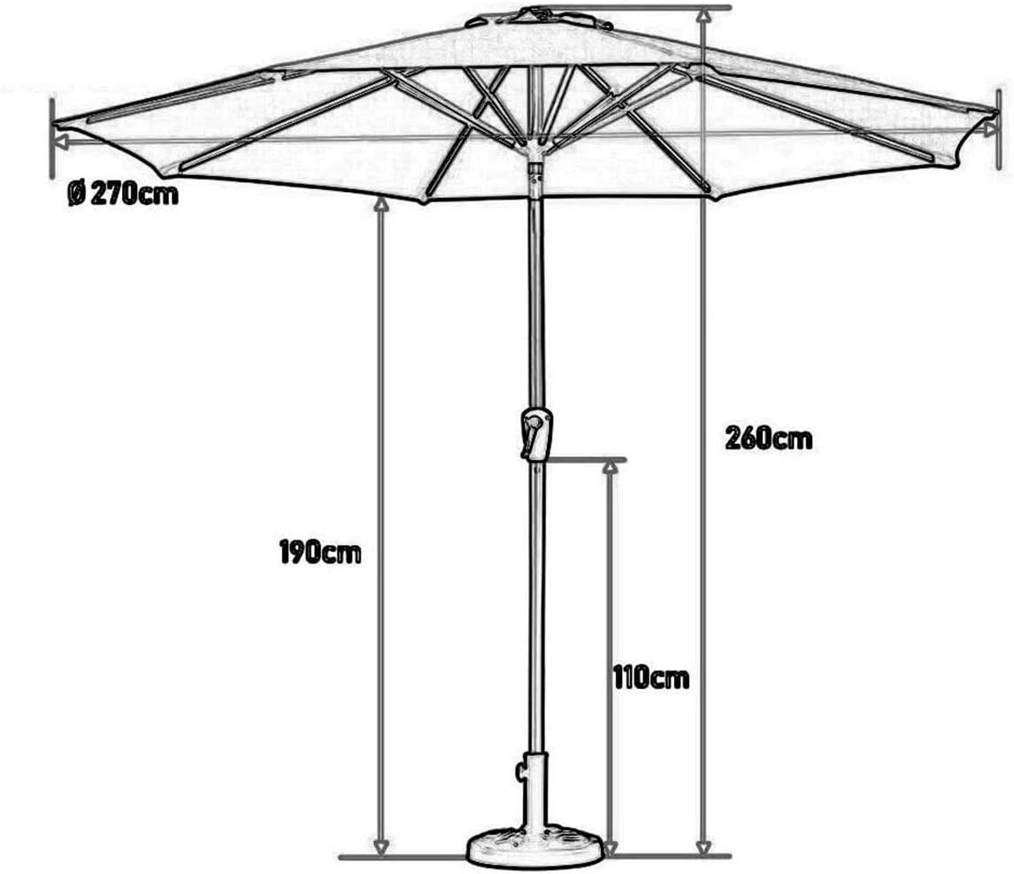 Garten-Sonnenschirme für den Außenbereich, Sonnenschirm, grüner Garten, Terrassentisch, Sonnenschirm mit Neigung und Kurbel, perfekt für den Außenhof, kommerziellen Veranstaltungsmarkt am Strand,