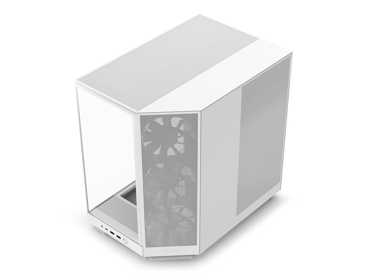 NZXT H6 FLOW Compact Dual-Chamber Mid-Tower Behuizing met Airflow, Wit, CC-H61FW-01