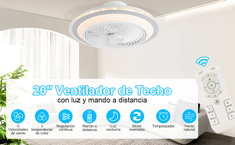 ventilador de techo con luz