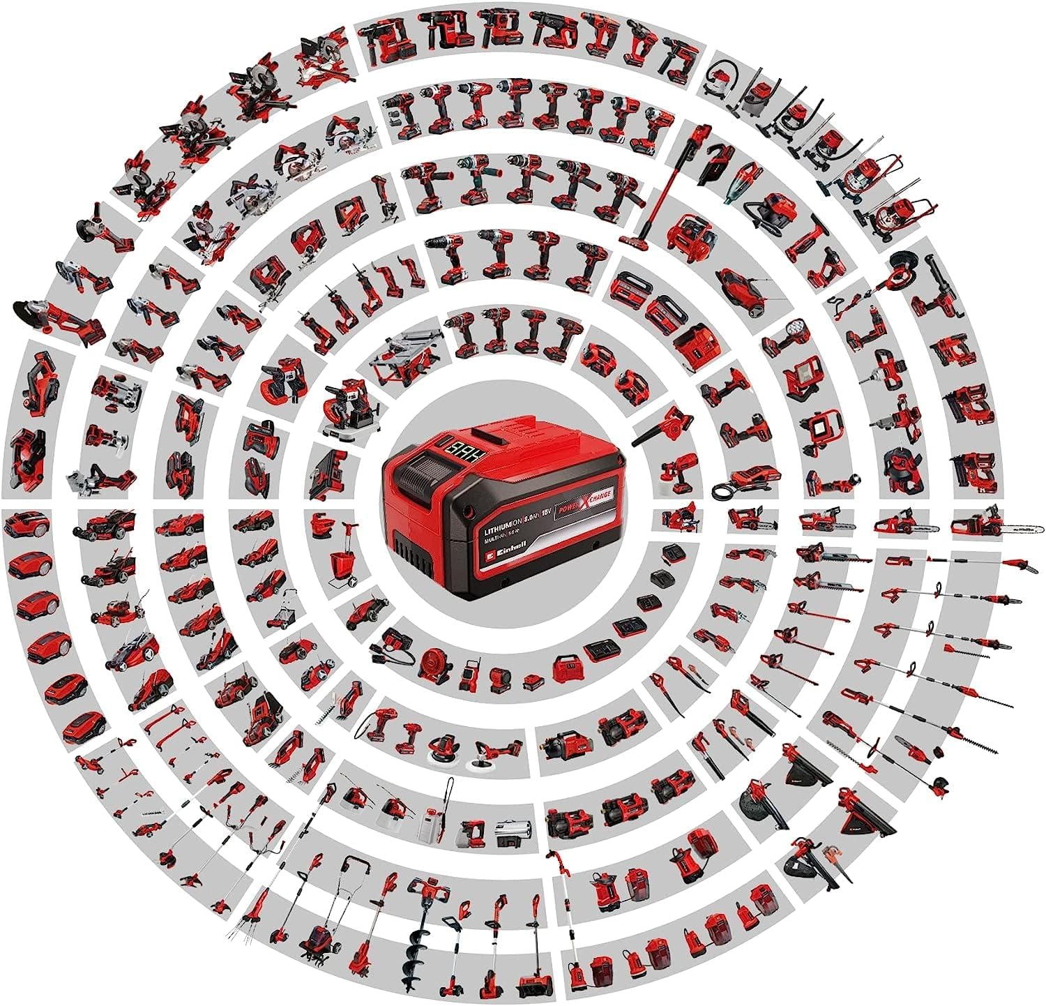 Einhell Akku-Rasenmäher GP-cm 36/47 S HW Li Kit Power X-Change (36 V, 47 cm Schnittbreite, bis 700 m2, Brushless, Radantrieb, 75 L Fangkorb, inkl. 4X 4,0 Ah + 2X Twincharger)