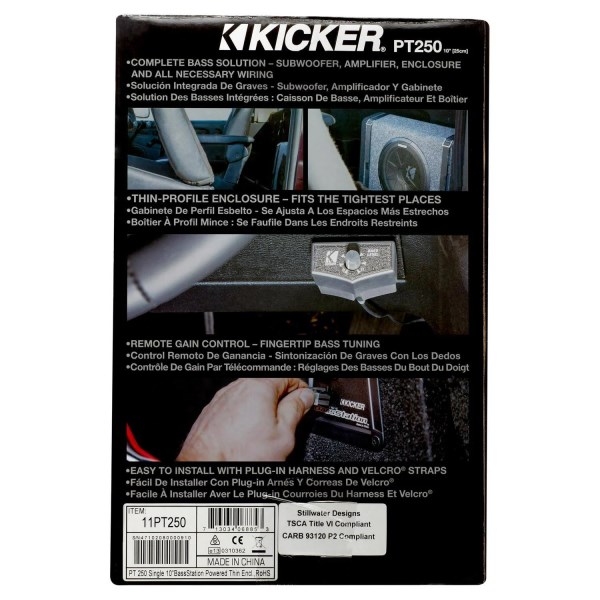 Kicker PT250 10 Subwoofer with Built-in 100W Amplifier
