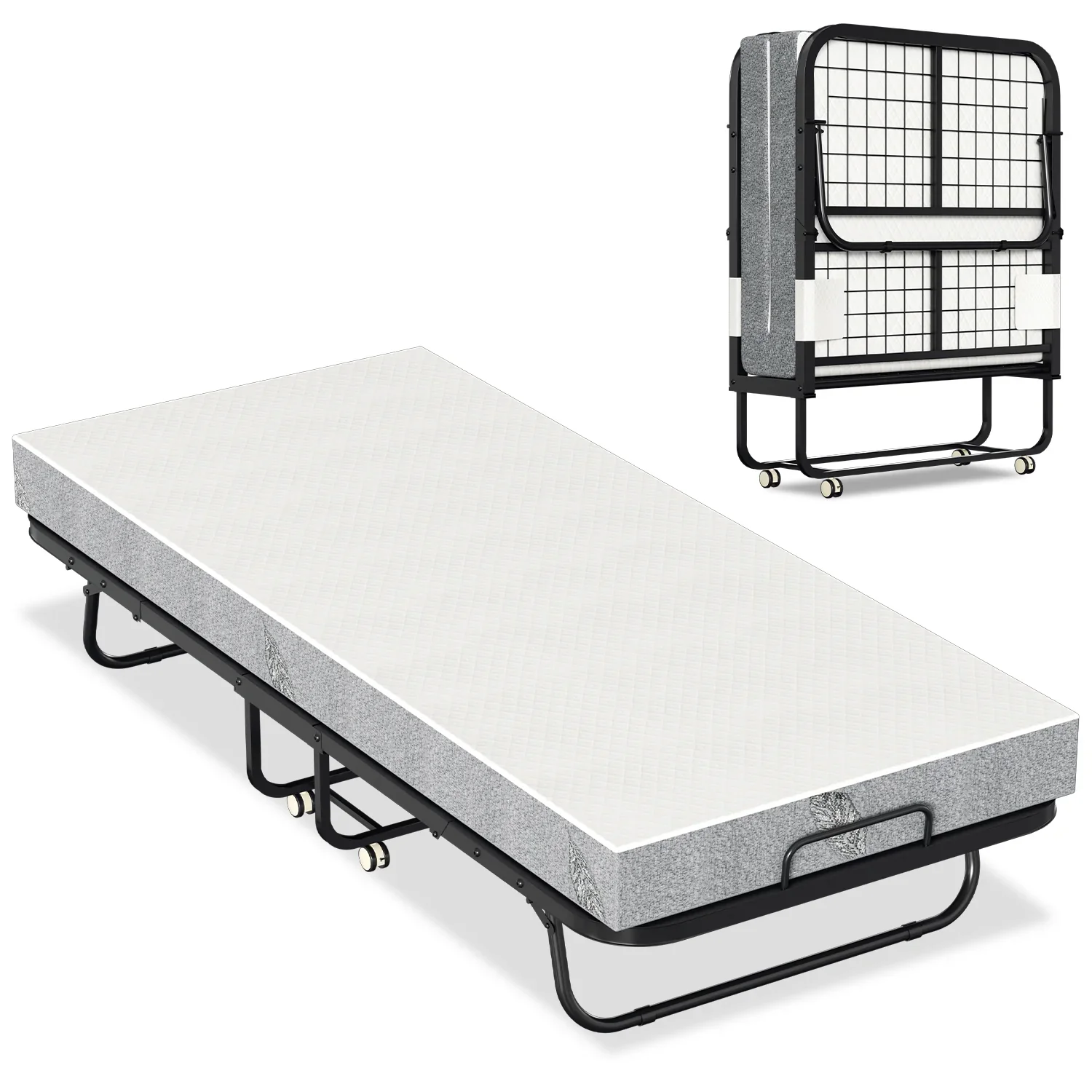 Sonnewelt Opklapbed 90x200cm met 13cm dikte en wielen