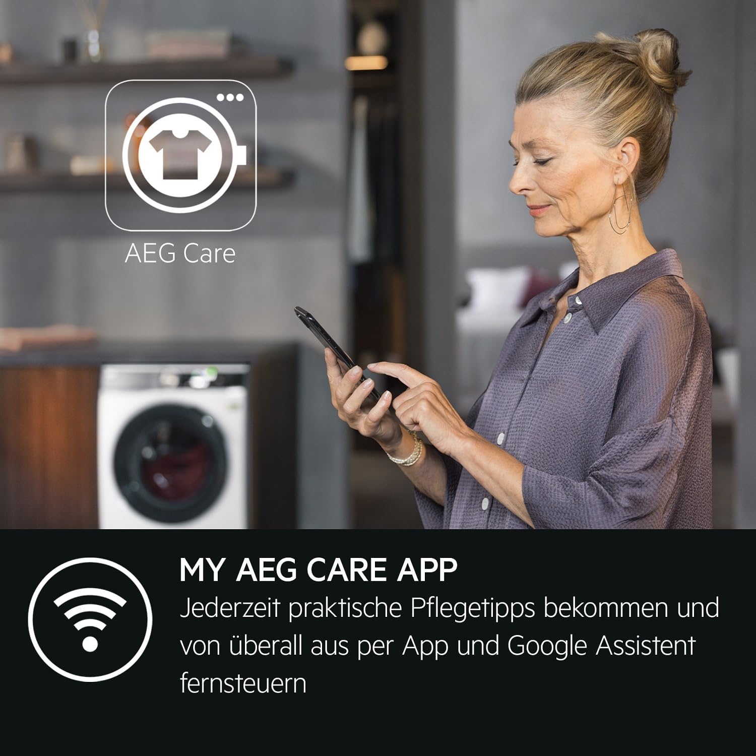 AEG Waschmaschine, Serie 7000 ProSteam: Auffrischfunktion mit Dampf statt Waschen, 10 kg, Leise, Mengenautomatik, A-40%, Energieeffizient, Wasserstopp, 1600 U/min, LR7EW75400