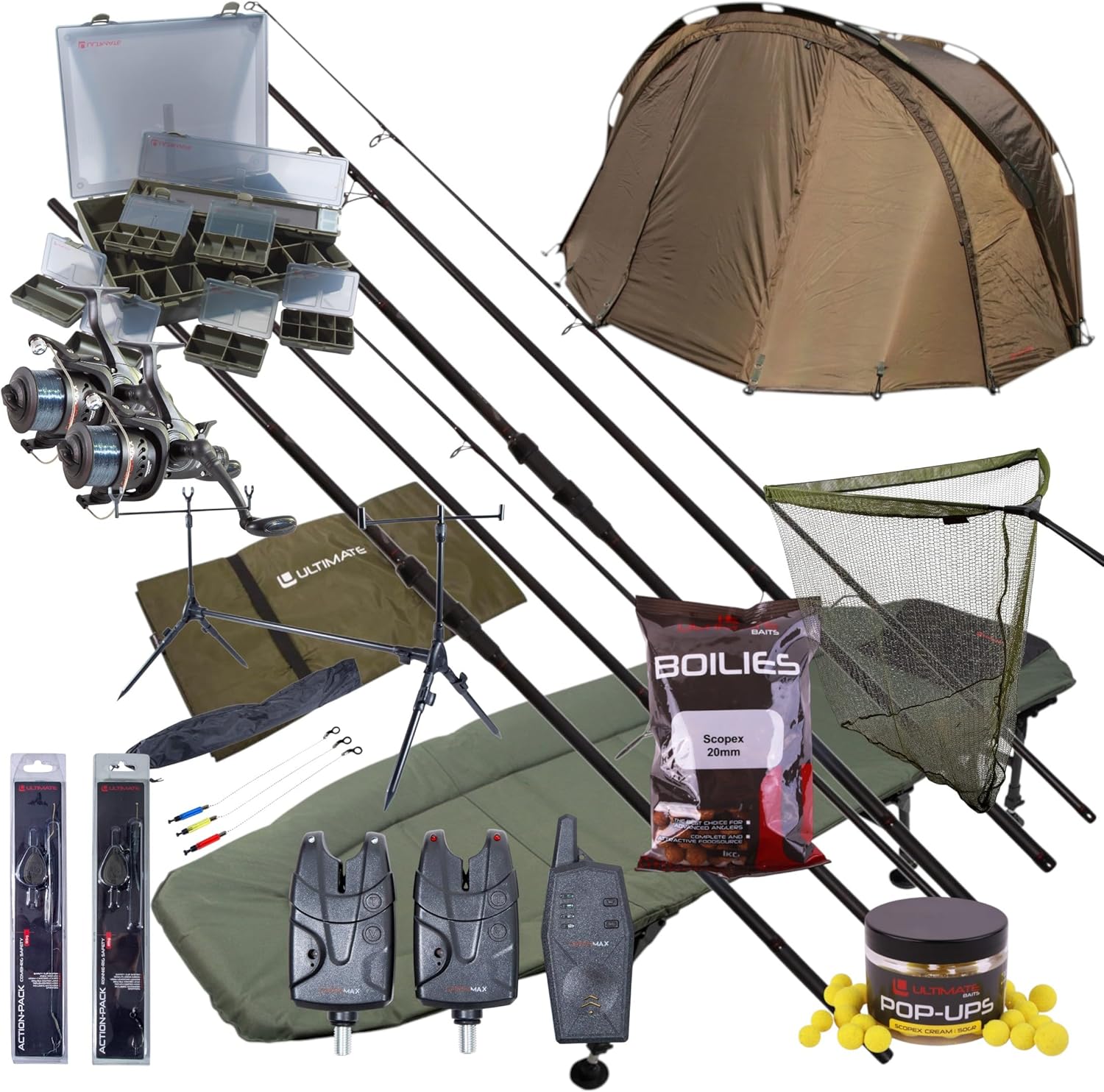 Ultimate Mega Complete Carp Nachtangel-Set - Karpfenset