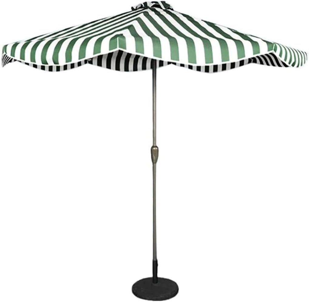 Garten-Sonnenschirme für den Außenbereich, 2,7 m, Sonnenschirm, gestreift, für Garten, Deck, Hinterhof und Pool, Sonnenschutz Uv50+, 5 Farben, ohne Sockel good