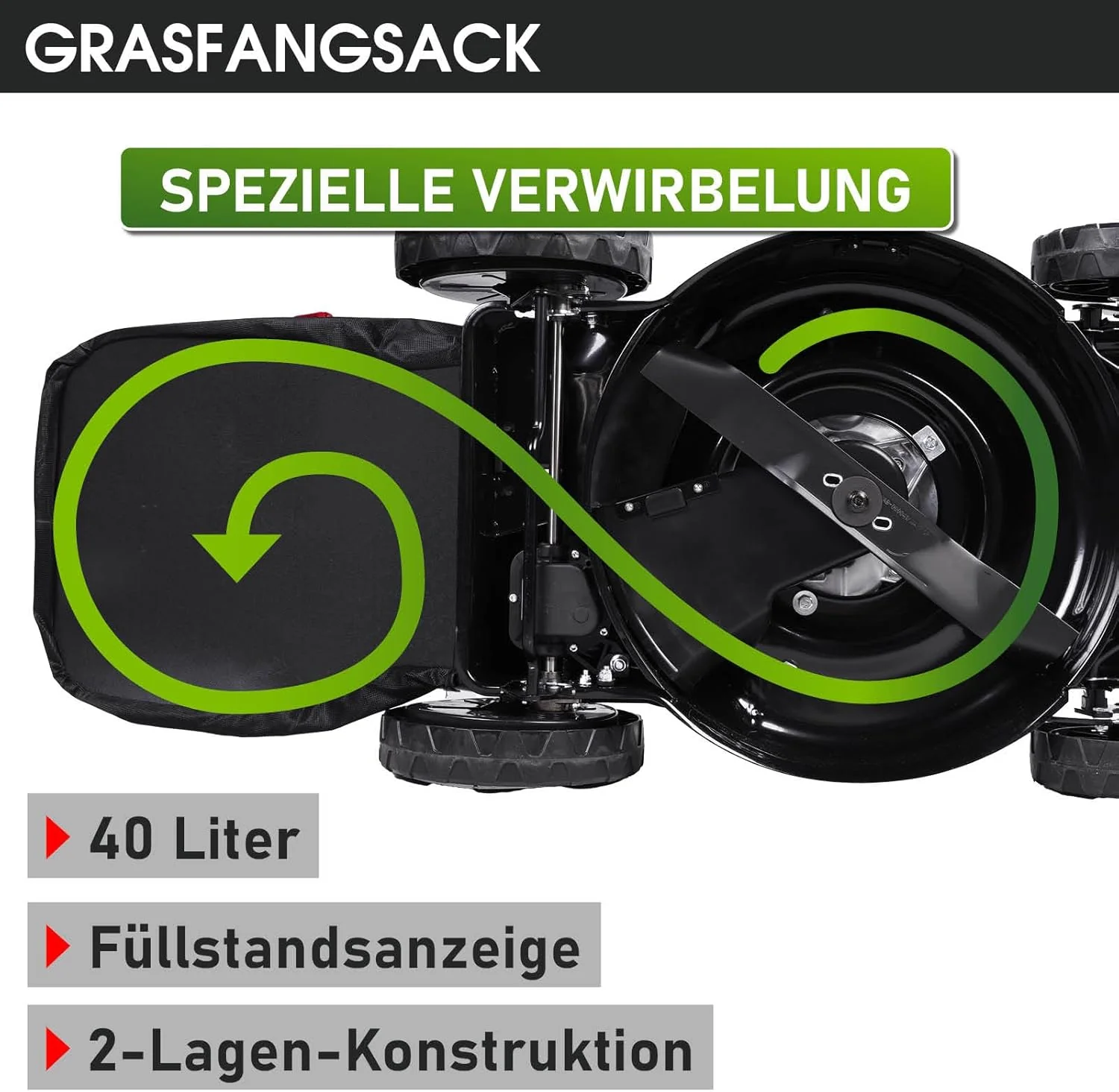 BRAST Benzine grasmaaier met aandrijving | 3,0 kW (4,1 pk) | Elektrische start | 41 cm maaibreedte | vele modellen | T��V | 4-takt OHV-motor | 25-75 mm maaihoogte | 40 L opvangbak | Stalen behuizing | 16145 Estart
