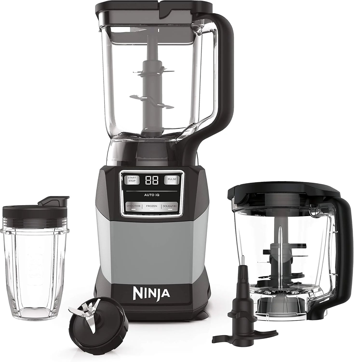Ninja Blender Compact Kitchen System for Smoothies. Doughs. and Frozen Drinks with Auto-IQ. 72 oz* Blender Jar