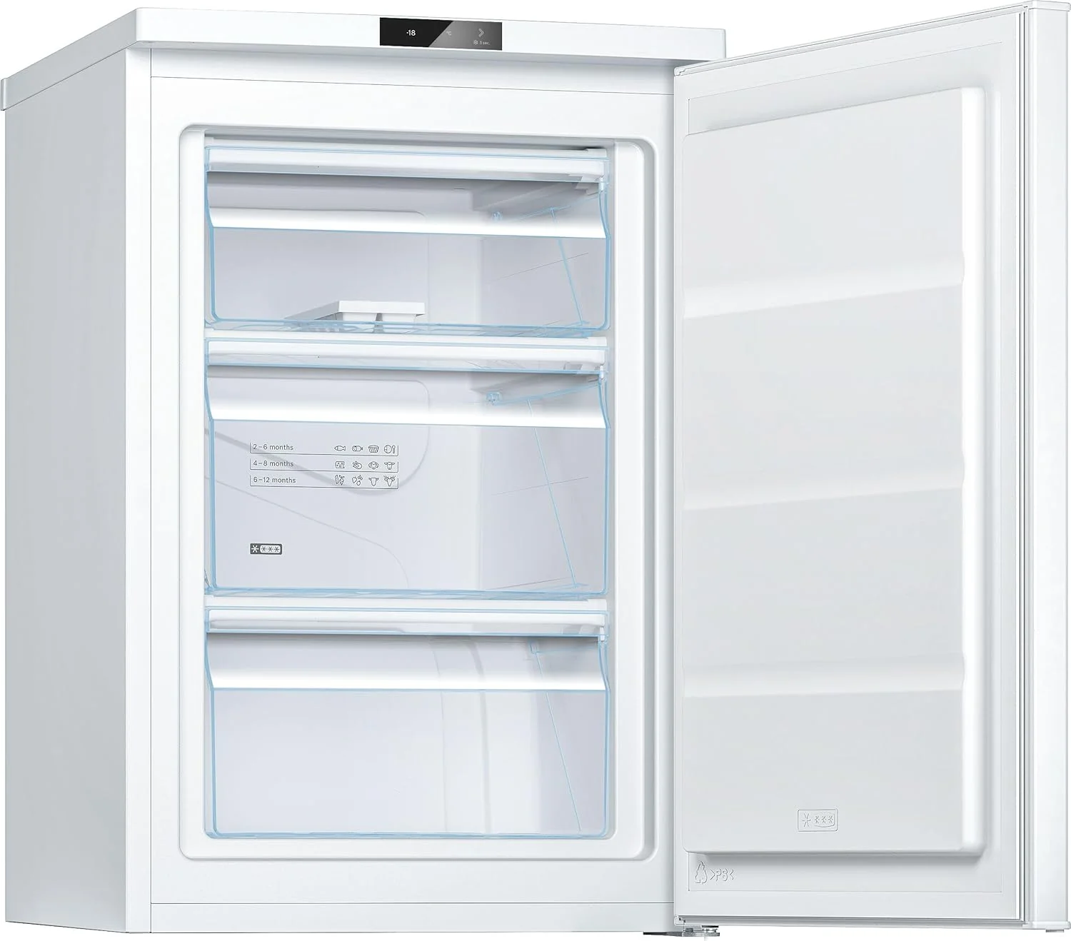 Bosch GTV15NWEB - Congelador de montaje libre (serie 2-83 L, 3 cajones de congelación, 85 x 56 cm), color blanco